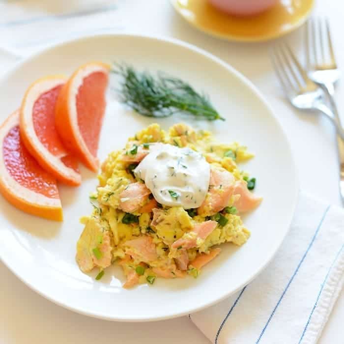 Leftover Salmon Scramble: High-Protein Breakfast or Brinner
